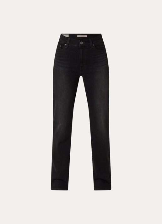 Levi's 723 mid waist bootcut jeans met gekleurde wassing - voorkant zwart