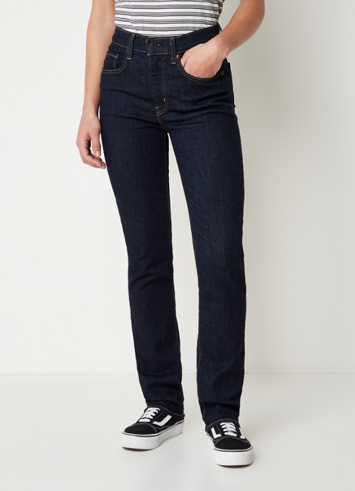 Levi's 724 HIGH RISE STRAIGHT BLUE WA - detail 4 indigo
