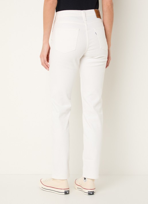 Levi's 724 Mid waist slim fit jeans met gekleurde wassing - achterkant wit