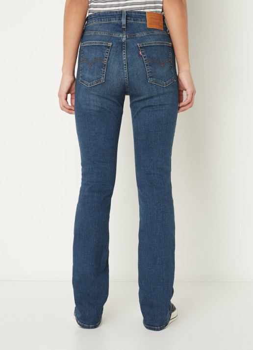 Levi's 725 HIGH RISE BOOTCUT BLUE WAV - achterkant indigo