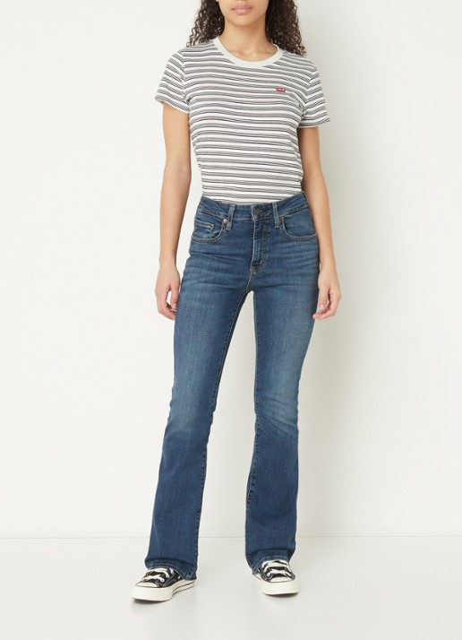Levi's 725 HIGH RISE BOOTCUT BLUE WAV - voorkant 3 indigo
