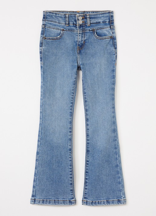 Levi's 726 flared jeans met medium wassing