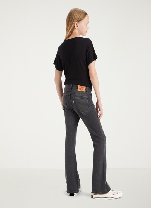 Levi's 726 high rise flared jeans met stretch - achterkant 5 zwart