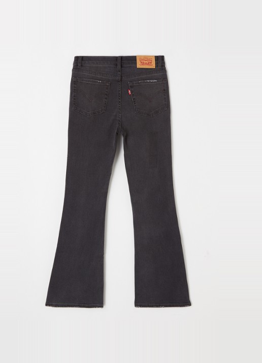 Levi's 726 high rise flared jeans met stretch - voorkant 3 zwart
