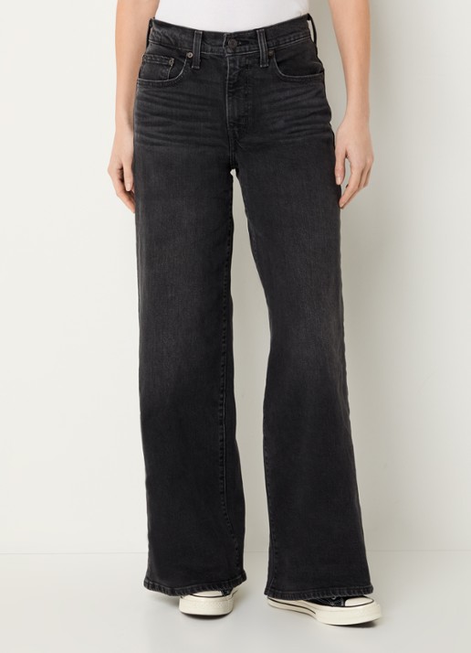 Levi's 728 high waist wide leg jeans met gekleurde wassing