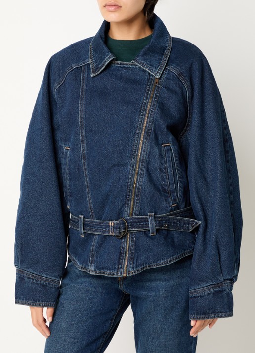Levi's 80's spijkerjas met asymmetrische zoom en ceintuur