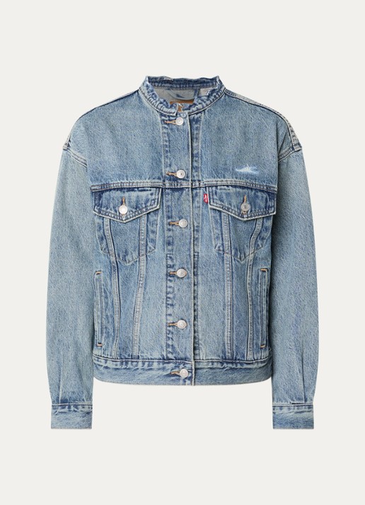 Levi's 90's Trucker Craft Of Love spijkerjas met steekzakken - voorkant 2 indigo
