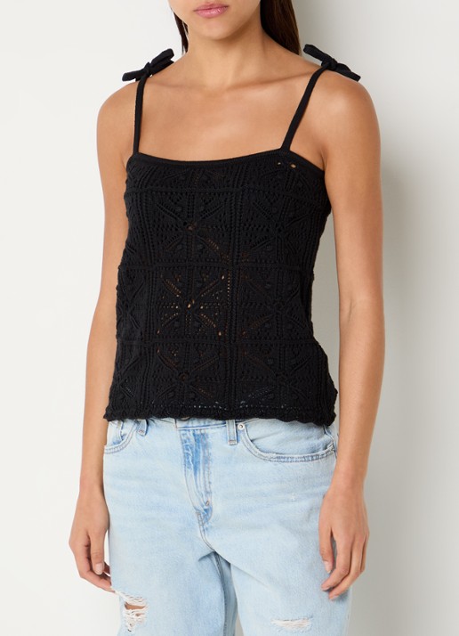 Levi's Abbey grofgebreide top van crochet met gestrikt detail