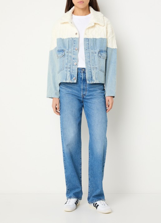 Levi's Aran spijkerjas met borduring - voorkant 3 indigo