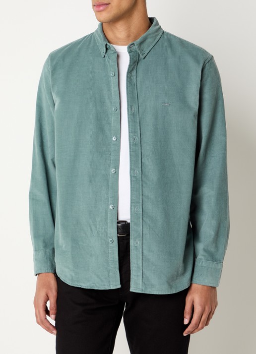 Levi's Authentic comfort fit overhemd van corduroy met logoborduring