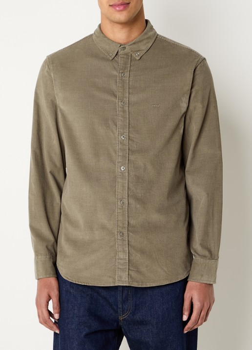 Levi's Authentic comfort fit overhemd van corduroy met logoborduring