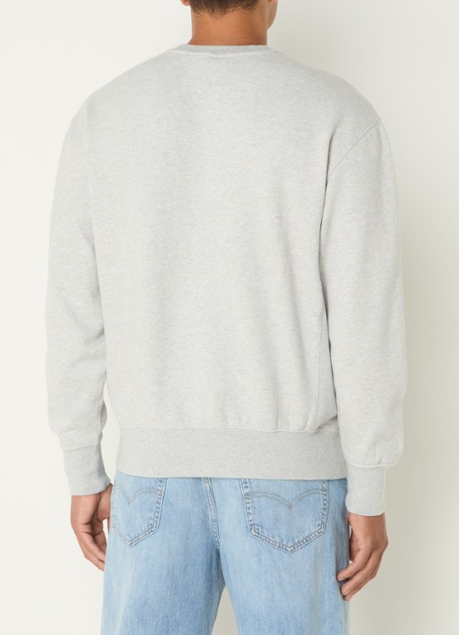 Levi's Authentic sweater met logoborduring - achterkant 4 lichtgrijs