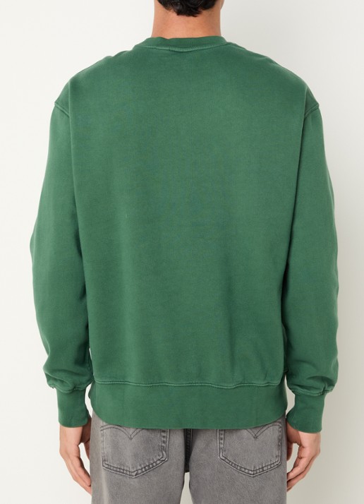 Levi's Authentic sweater met logoborduring - achterkant 4 groen