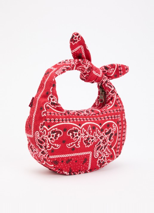 Levi's Baby Brooklyn handtas van denim met paisley dessin - achterkant 4 rood