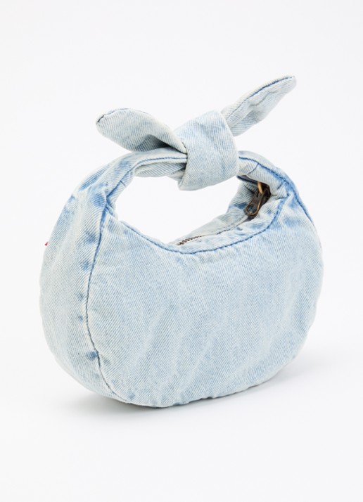 Levi's Baby Brooklyn handtas van denim - achterkant 4 lichtblauw