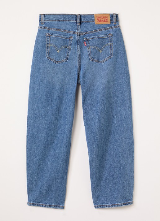 Levi's Barrel loose fit jeans met medium wassing - voorkant 3 indigo
