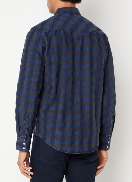 Levi's Barstow regular fit overhemd met borstzak - achterkant 2 donkerblauw