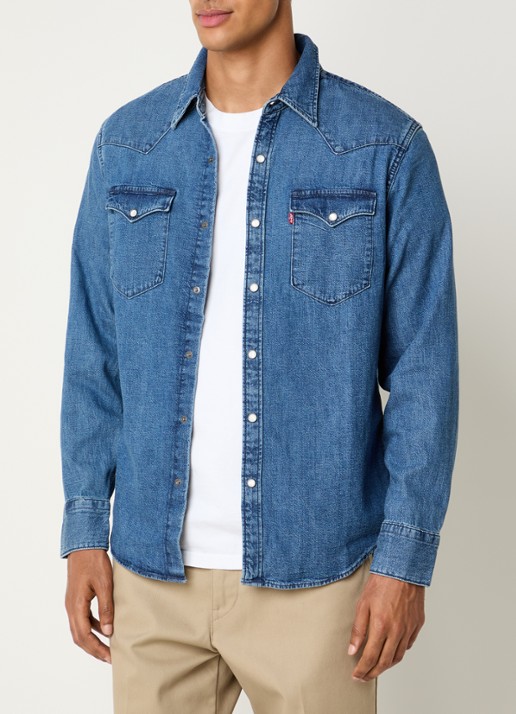 Levi's Barstow regular fit overshirt van denim met borstzakken