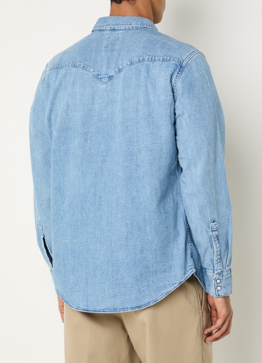 Levi's Barstow regular fit overshirt van denim met borstzakken - achterkant 4 indigo