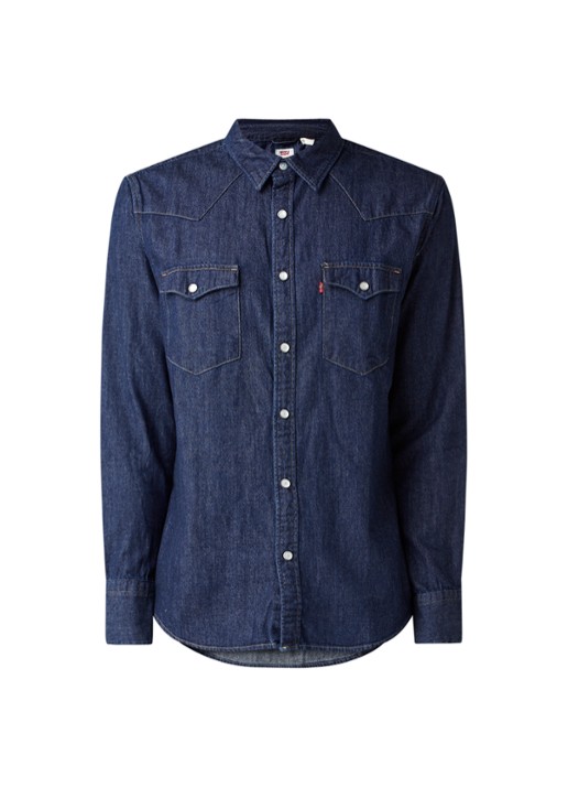 Levi's Barstow Western regular fit denim overhemd - voorkant jeans