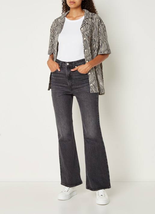 Levi's Basic tanktop met ribstructuur en ronde hals - voorkant 4 wit