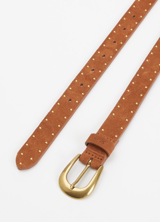 Levi's Bella riem van suède met studs  - detail 2 bruin