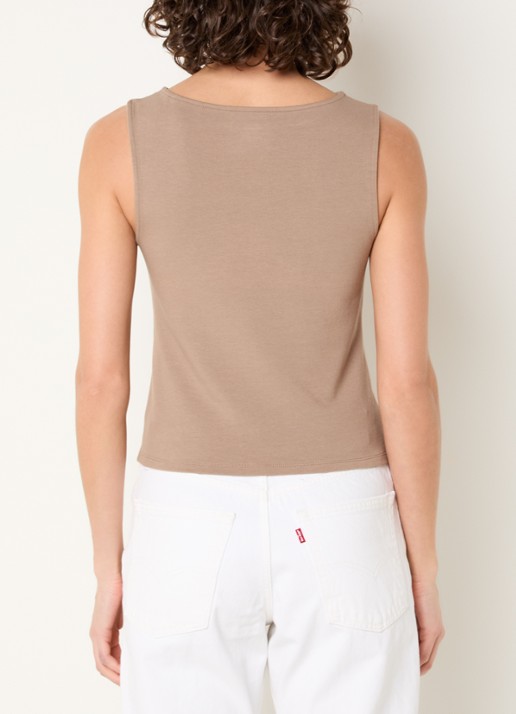 Levi's Blair tanktop met stretch - achterkant 4 zand