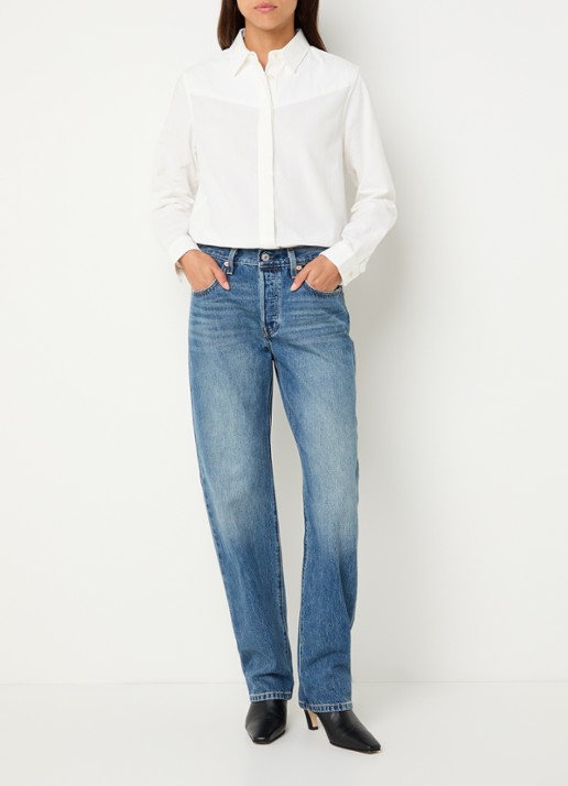 Levi's Blouse met kraag - voorkant 3 gebroken wit