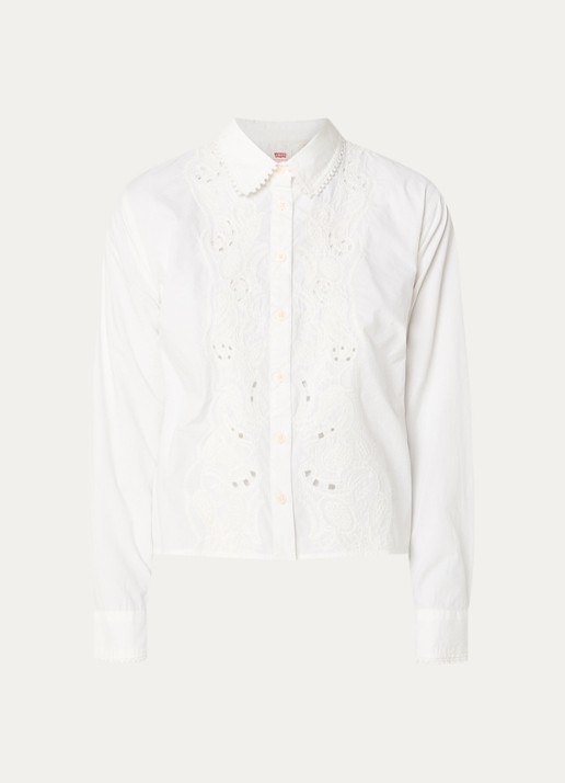 Levi's Blouse met opengewerkt detail - voorkant 5 wit