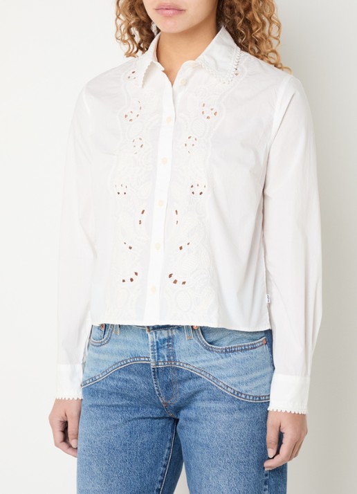 Levi's Blouse met opengewerkt detail - detail 2 wit