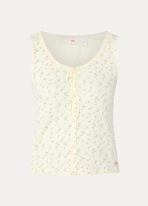Levi's Blouse met print - voorkant 3 gebroken wit