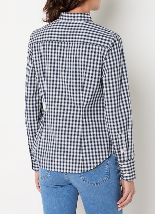 Levi's Blouse met ruitdessin - achterkant 4 donkerblauw