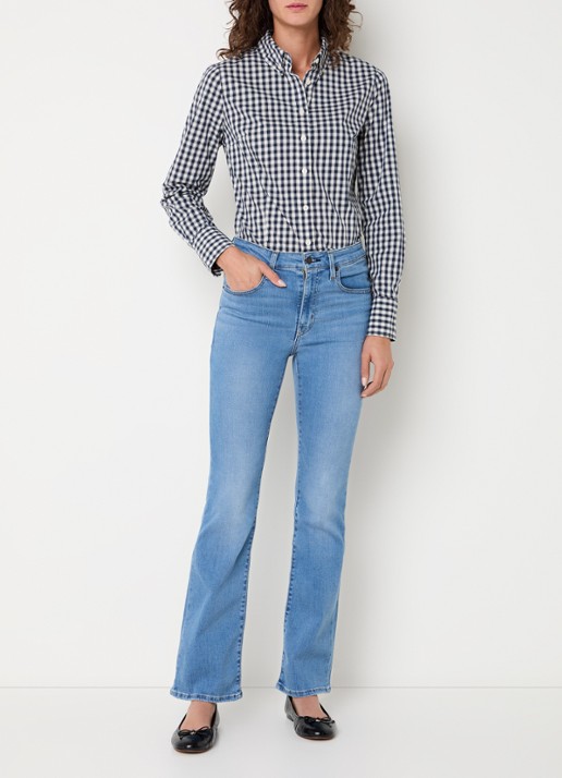 Levi's Blouse met ruitdessin - voorkant 2 donkerblauw