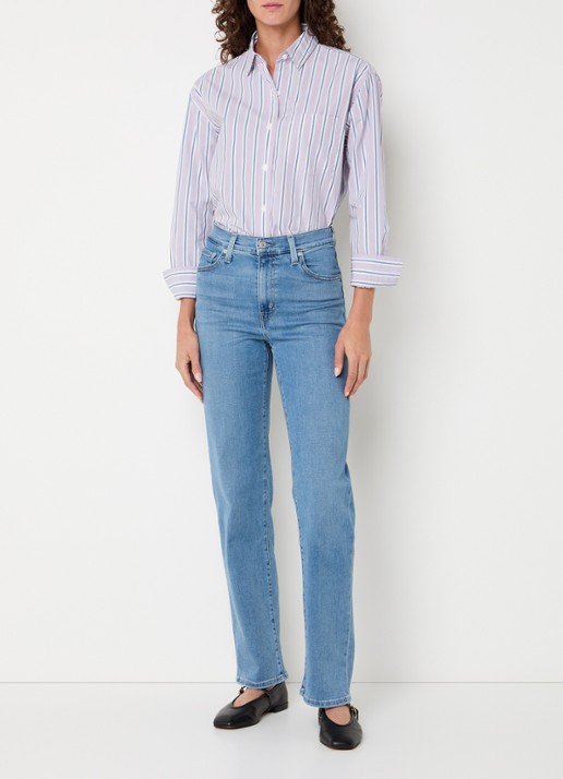 Levi's Blouse met streepprint - voorkant 2 lila