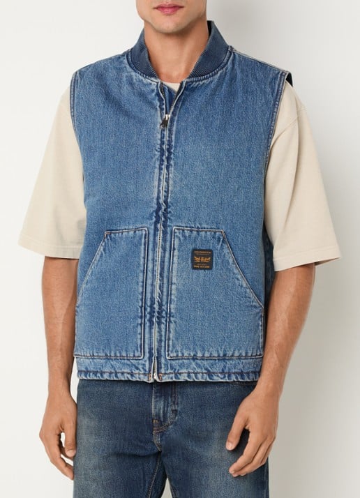 Levi's Bodywarmer van denim met steekzakken