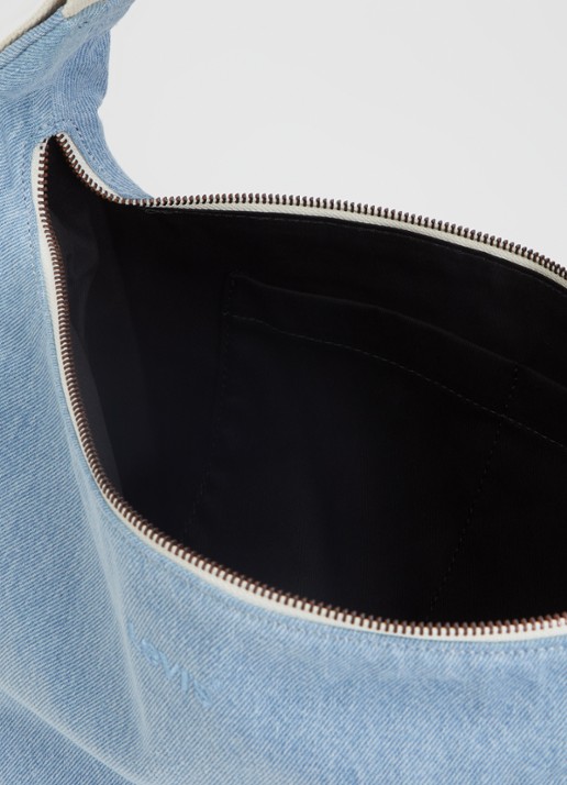 Levi's Brooklyn M schoudertas van denim met verstelbare schouderriem - detail indigo