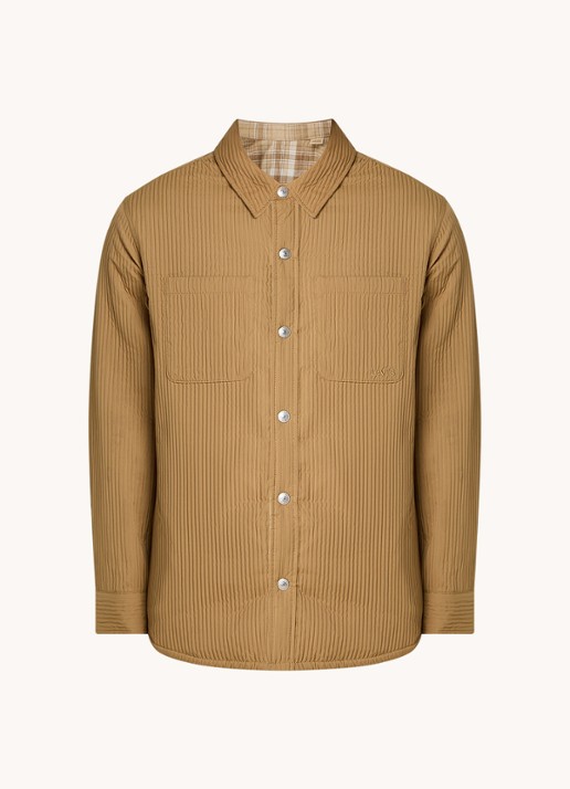 Levi's Bryant reversible overshirt met ruitdessin - voorkant camel