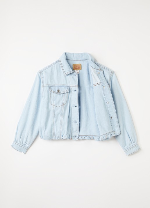 Levi's Bubble spijkerjas met borstzakken - voorkant 3 indigo