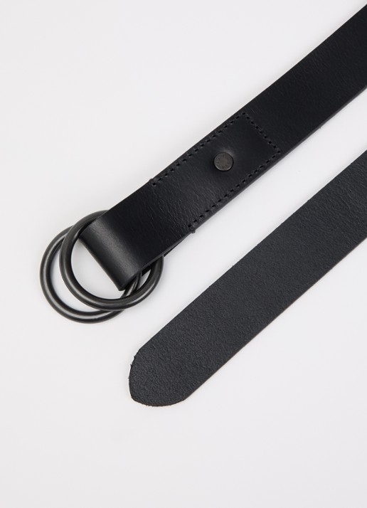 Levi's Camden Ring riem van leer - detail 2 zwart