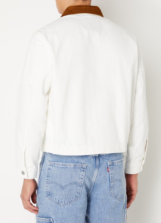 Levi's Castro spijkerjas met details van corduroy - achterkant 4 gebroken wit