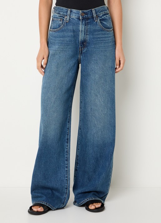 Levi's Cinch high waist wide leg jeans met donkere wassing