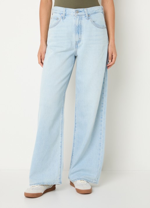 Levi's Cinch high waist wide leg jeans met lichte wassing