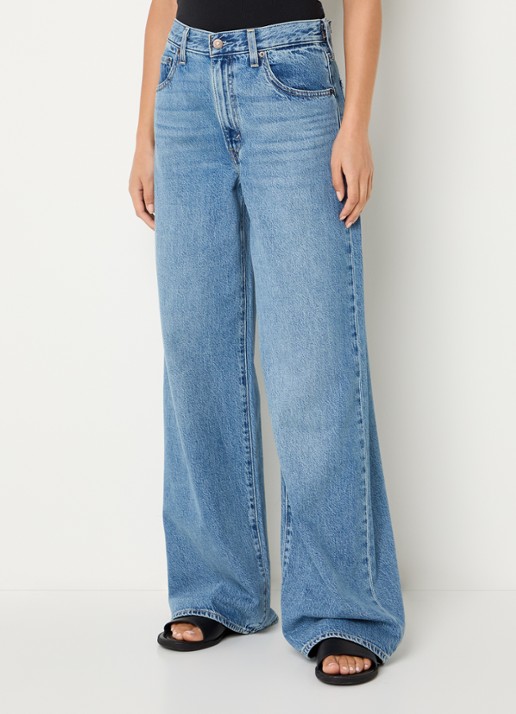 Levi's Cinch high waist wide leg jeans met medium wassing