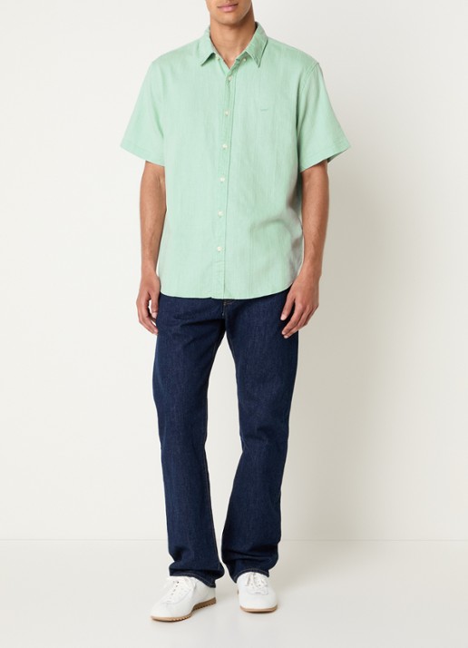 Levi's Comfort fit overhemd in linnenblend met structuur - voorkant 3 mint