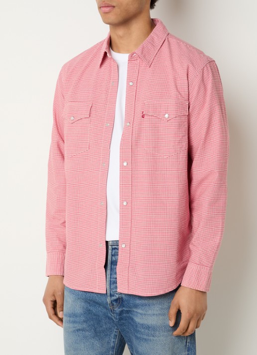 Levi's Comfort fit overshirt met pied-de-poule dessin