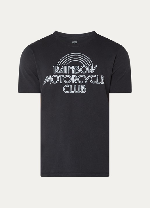 Levi's Community T-shirt met front- en backprint - voorkant 2 zwart