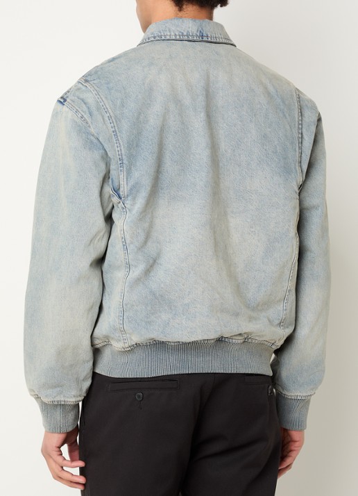 Levi's Cortland bomberjack van denim met klepzakken - achterkant indigo