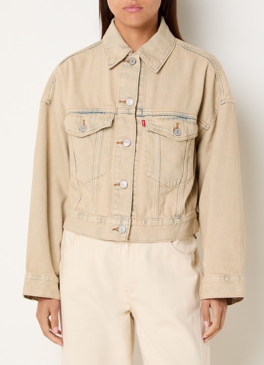 Levi's Cropped jack met verwassen afwerking