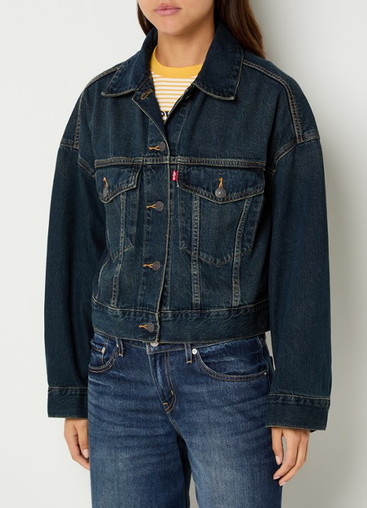 Levi's Cropped spijkerjas met klepzakken