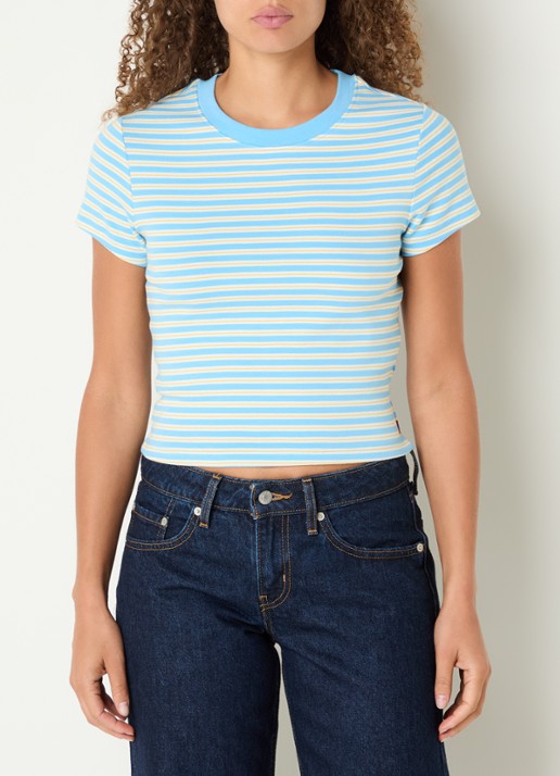 Levi's Cropped T-shirt met streepprint